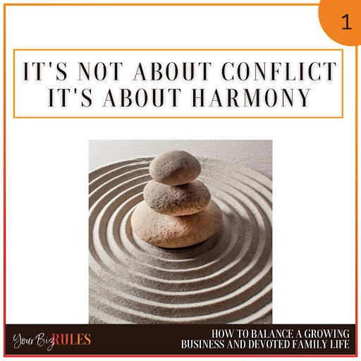 It's not about conflict it's about harmony