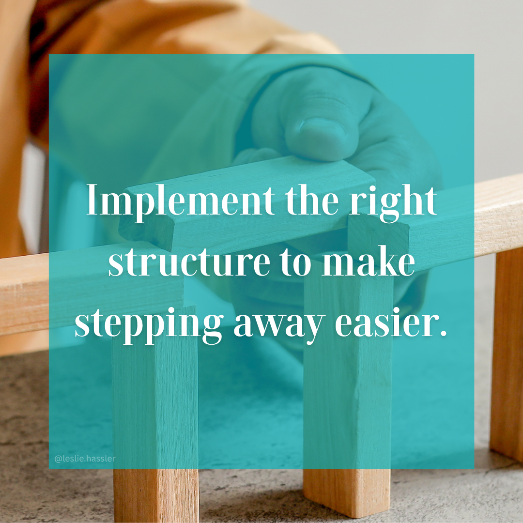 Implement the right structure to make stepping away easier. Implement the right structure to make stepping away easier.