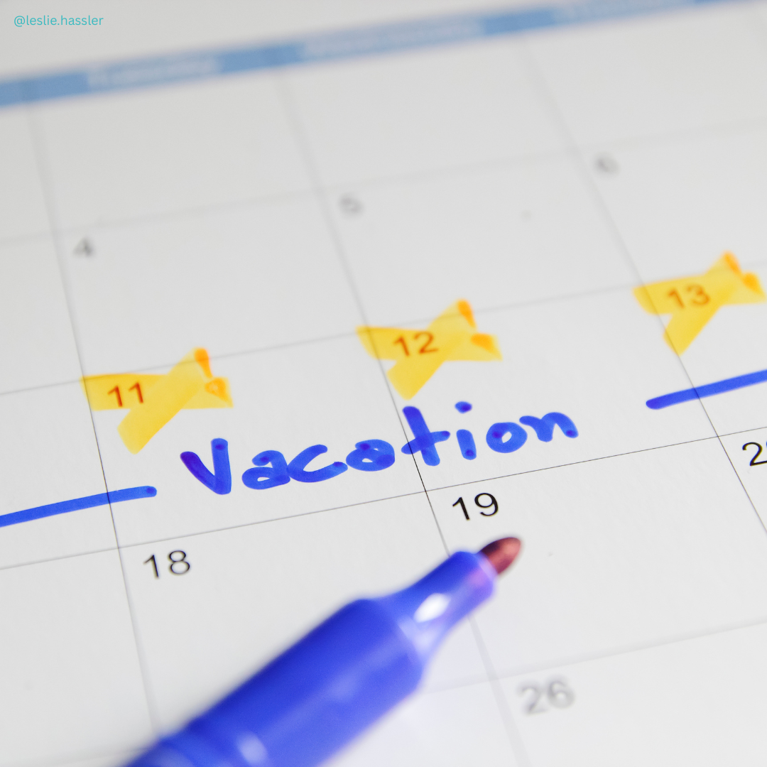 Protect your boundaries by scheduling your vacation with room for you. Protect your boundaries by scheduling your vacation with room for you.
