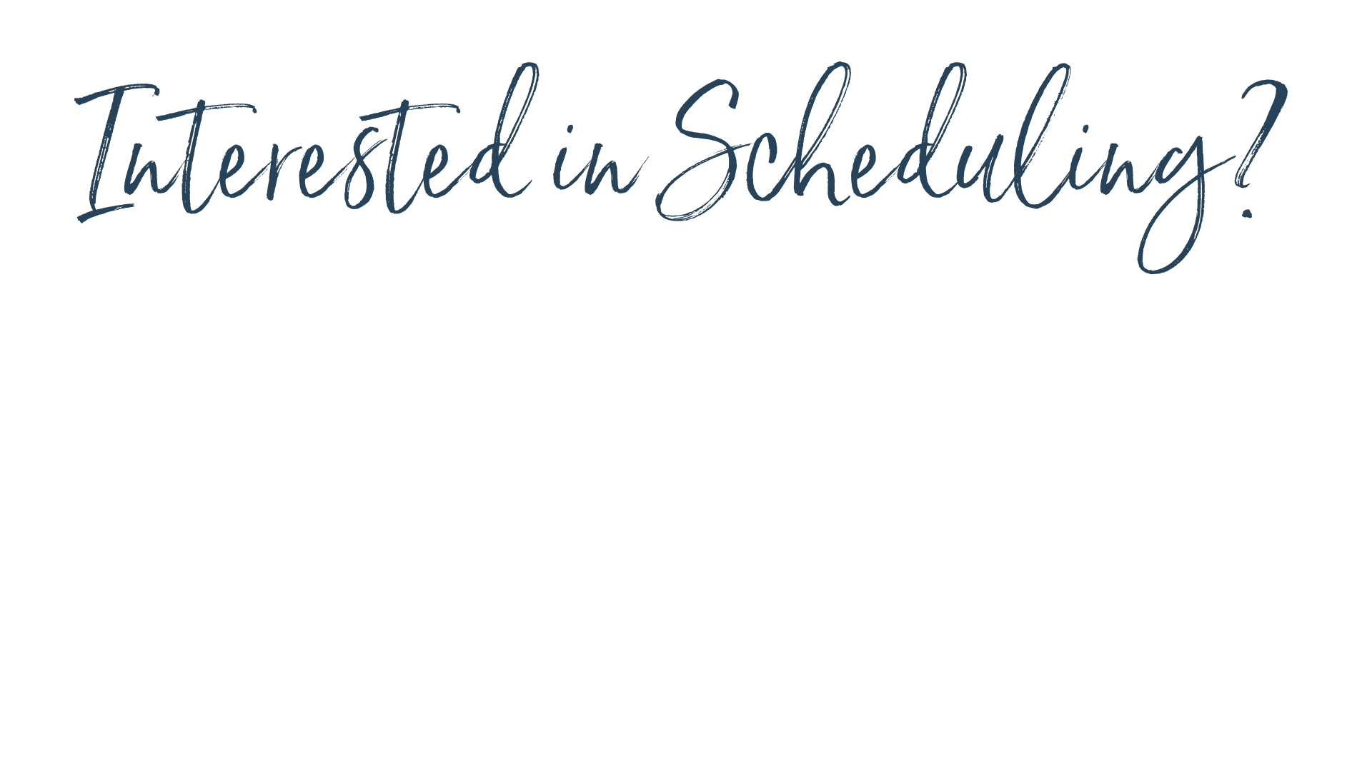 Interested in Scheduling
